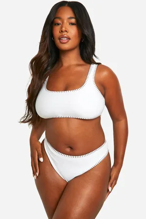Boohoo Womens Plus Contrast Stitch High Waisted Bikini - - 26