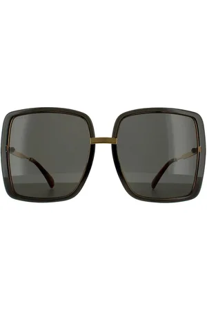 Gucci Womens Square Crystal and Gold Sunglasses - One Size