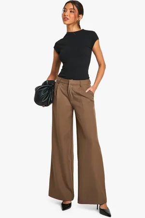 Boohoo Womens Tailored Low Rise Straight Leg Trouser - - 10