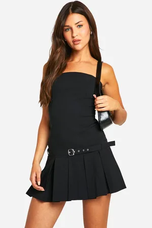 Boohoo Womens Bandeau Belted Tennis Mini Dress - - 18