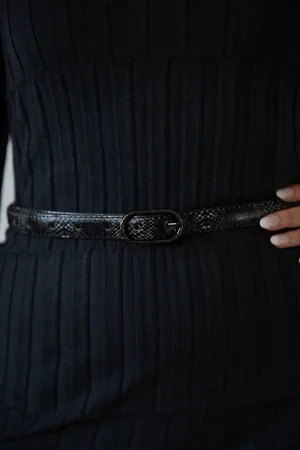 SVNX Womens Faux Snake Print Thin Belt in - One Size