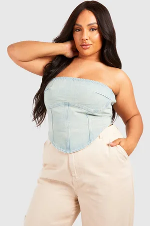 Boohoo Womens Plus Washed Bandeau Top - - 20