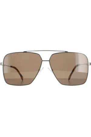 HUGO BOSS Round Brown Horn Ruthenium Brown BOSS 1325/S - - One Size
