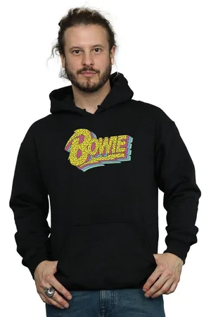David Bowie Moonlight 90s Logo Hoodie - - 4XL