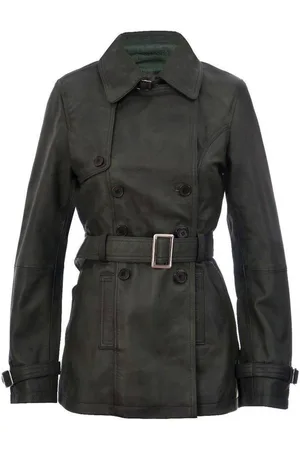 Infinity Womens Mid Length Leather Trench Coat -Oakham - - 22