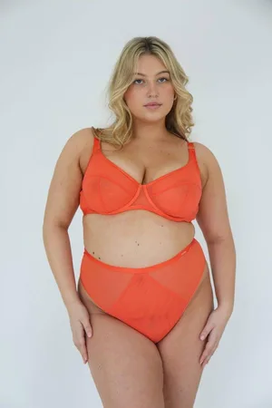 Oola Lingerie Womens Soft Mesh Control High Waist Brief - - 26-28