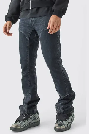 Boohoo Slim Rigid Flare Overdye Carpenter Jeans - - 34R