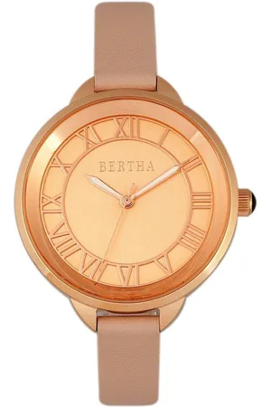 Bertha Womens Madison Sunray Dial Leather-Band Watch - - One Size