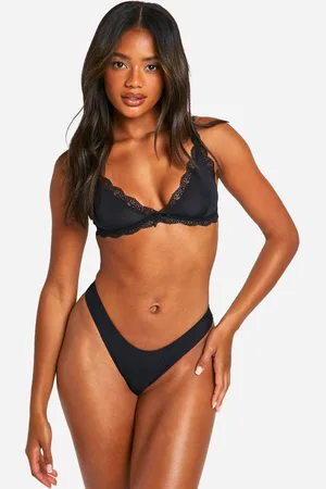 Boohoo Womens 3 Pack Lace Full Brief - - M