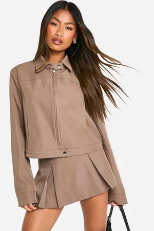 Boohoo Womens Tailored Pleated Mini Skirt - - 16