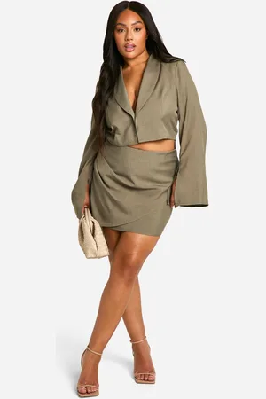 Boohoo Womens Plus Tailored Wrap Skirt - - 20