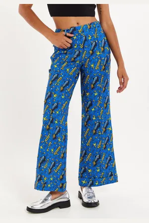 House of Holland Womens Rocket Print Diamante Embellish Trousers - - 8