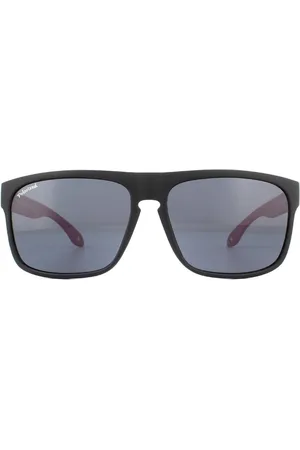 Montana Rectangle with Pink Rubbertouch Polarized Sunglasses - One Size