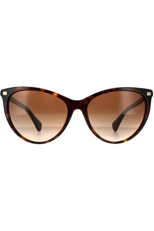 Ralph Lauren Womens Butterfly Shiny Dark Havana Gradient RA5270 Sunglasses - One Size