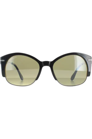 Serengeti Womens Semi Rimless Shiny Gunmetal Polarized Green 555nm Vinita - One Size