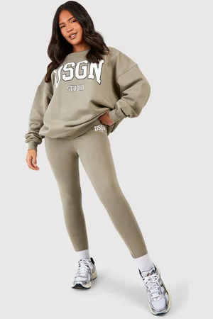 Boohoo Womens Plus DSGN Studio Slogan Legging Tracksuit - - 20