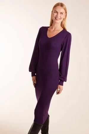 Blue Vanilla Womens V-Neck Ribbed Bodycon Dress - - XXL