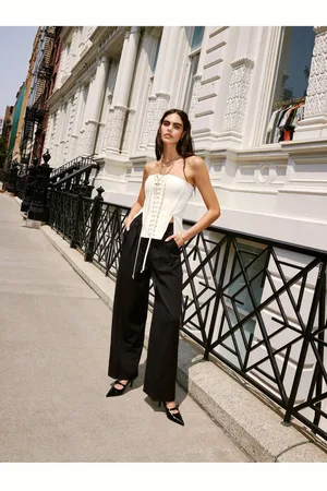 NASTY GAL Womens Essentials Double Pleat Straight Leg Trouser - - 8