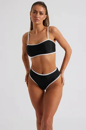Urban Bliss Womens Contrast Binding Bikini Bottoms - - 10