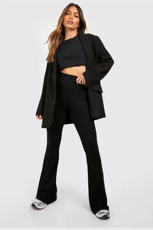 Boohoo Womens Basic High Waist Fit & Flare Trouser - - 16