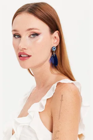 Liquorish Womens Evil Eye Drop Style Earring Abstract - - One Size