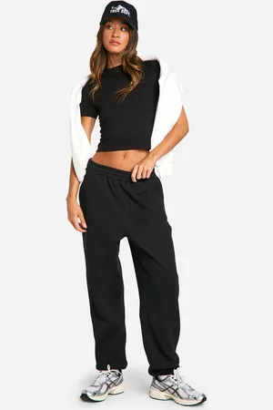 Boohoo Womens Tall Baby Tee Cuffed Jogger Tracksuit - - 16