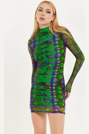 House of Holland Womens Abstract Snake Print Mini Dress - - 10