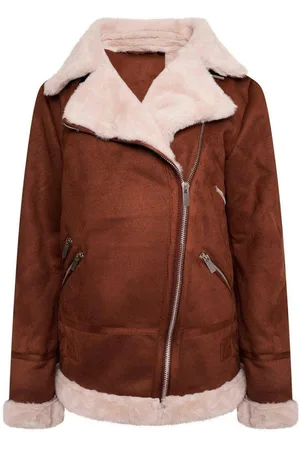Barneys Originals Womens Faux Fur Aviator Coat - - 26