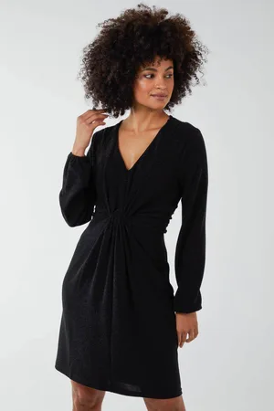 Blue Vanilla Womens Lurex Tie Back Dress - - 8