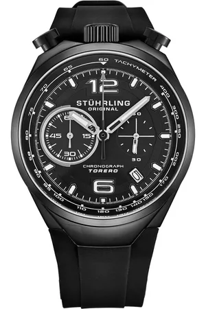Stuhrling Torero Quartz 42mm Chronograph Watch with Rubber Strap - - One Size