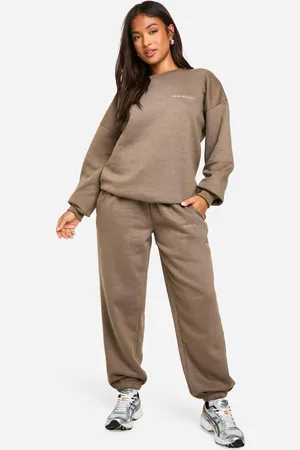 Boohoo Womens Petite DSGN Studio Embroided Tracksuit - - S