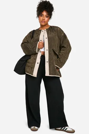 Boohoo Womens Plus Quilt Detail Oversized Jacket - - 18