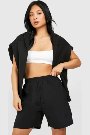 Boohoo Womens Petite Deep Waistband Runner Shorts - - XS