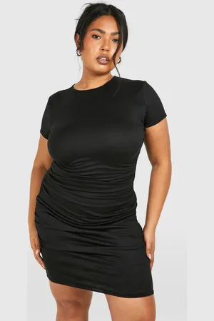 Boohoo Womens Plus Super Soft Ruched Bodycon Dress - - 26