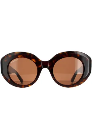 Balenciaga Womens Oval Havana BB0235S - One Size