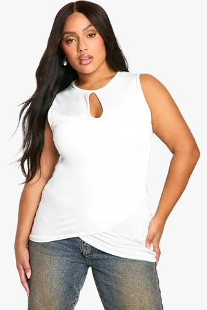 Boohoo Womens Plus Racer Cross Body Top - - 26