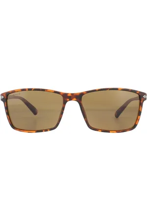 Montana Rectangle Turtle Rubbertouch Polarized Sunglasses - One Size