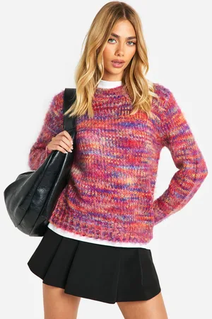 Boohoo Womens Marl Knitted Chunky Jumper - - M