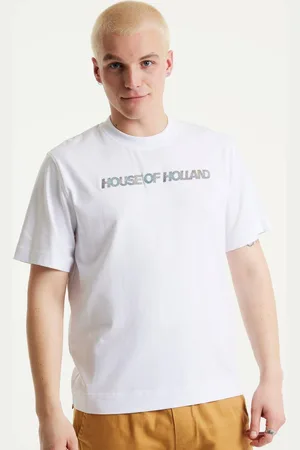 House of Holland Womens Holographic Rainbow Transfer Printed T-shirt in - L