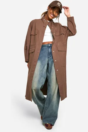 Boohoo Womens Utility Pocket Detail Trench Coat - - 14