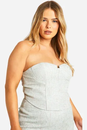 Boohoo Womens Plus Boucle Fitted Corset - - 20