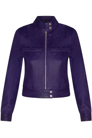 Infinity Womens Plain Leather Moto Biker Jacket-Braga - - 20