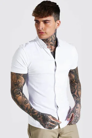 Boohoo Short Sleeve Stretch Fit Jersey Shirt - - S