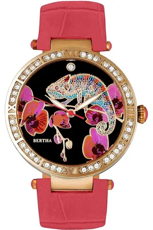 Bertha Womens Camilla Mother-Of-Pearl Leather-Band Watch - - One Size