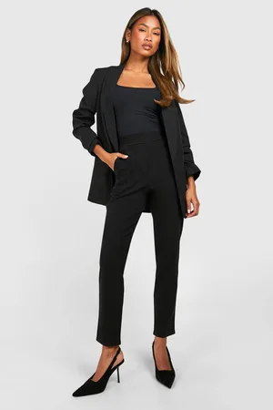 Boohoo Womens Super Stretch Tapered Tailored Trouser - - 16