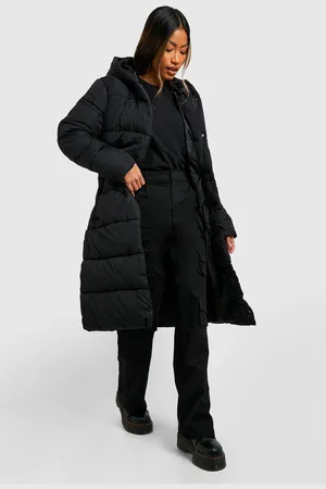 Boohoo Womens Belted Longline Puffer Jacket - - 16