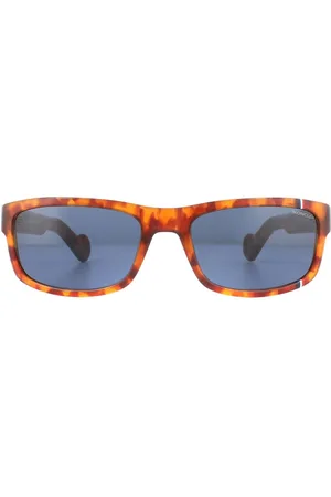 Moncler Rectangle Havana Blue Sunglasses - - One Size