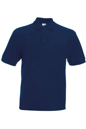 Fruit Of The Loom 65 35 Heavyweight Pique Short Sleeve Polo Shirt - - S