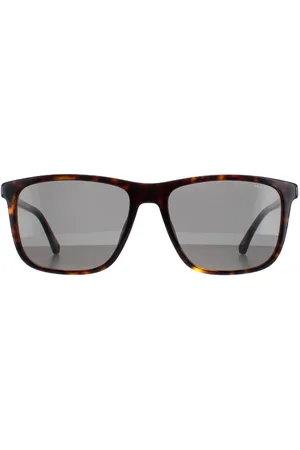 Police Rectangle Dark Havana Grey Green SPLE05M - - One Size