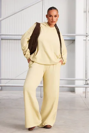 Boohoo Womens Plus Premium Butter Wide Leg Joggers - - 20
